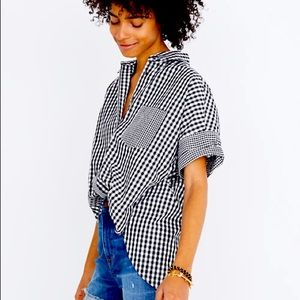 Madewell Gingham-Play Button-Down Shirt